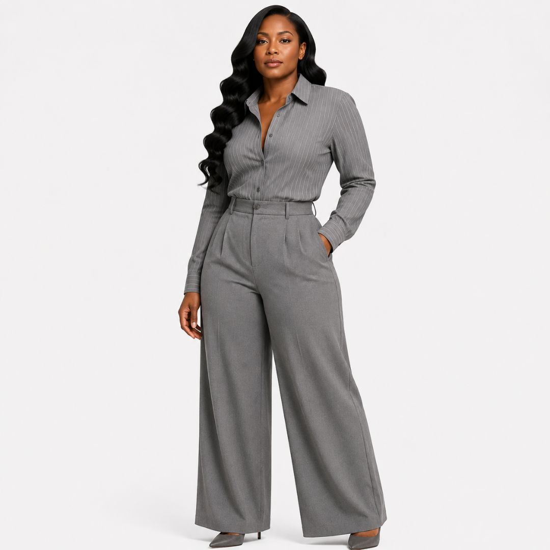 Premium Grey Pinstripe Fabric